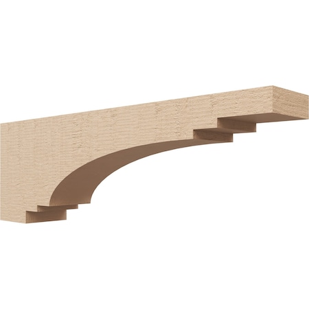 Ekena Millwork 4"W x 24"D x 8"H Thin Pescadero Rough Cedar Woodgrain TimberThane Corbel, Primed Tan CORUR04X24X08PECRCPR